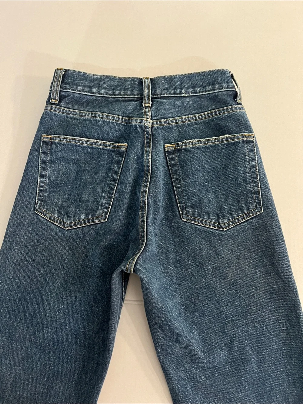 AFLALO NEW YORK BRONTË JEANS HIGH WAISTED TIGHT FIT FLARED JEANS RIGID DENIM 26 - Picture 5 of 16